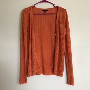 Banana Republic Silk Blend Orange Knit Cardigan